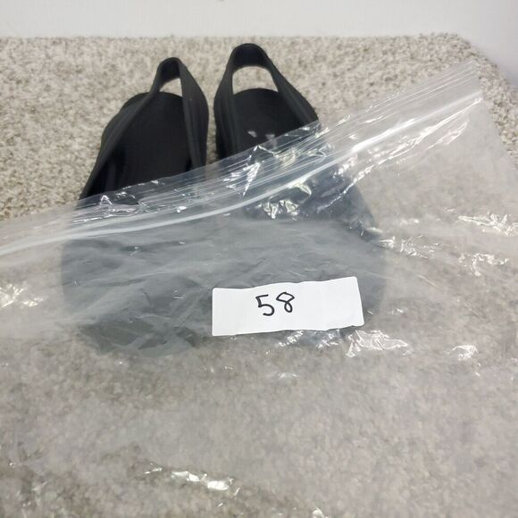 Crocs Shoes Womens 6 Flats Slingback Rubber Cutout Round Toe Lightweight Black - Picture 10 of 10